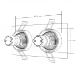 Встраиваемый светильник 5RAUMBERG 50362RFBkWhBk (220V)