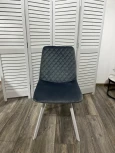 Обеденный стул M-City DAIQUIRI BLUVEL-06 BLUE / белый каркас, велюр