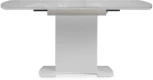 Стол на тумбе Woodville Палмер 120(160)х80х75 белое стекло / белый 490090