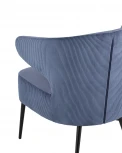 Кресло Stool Group лаунж Royal Stripes велюр синий УТ000036775