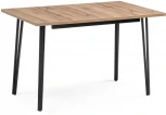 Стол деревянный Денвер Лофт 120 25 мм дуб вотан / матовый черный 506947 Woodville