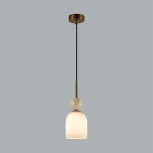 Подвесной светильник Odeon Light Lolla 6625/1B бронзовый/белый/камень/металл IP20 E14 40W 220V