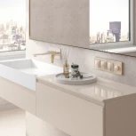 Рамка на 4 поста Baguette (айвори/латунь) Werkel W0042851 (a062783)