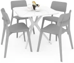 Обеденная группа SHT-DS162 белый/серый Sheffilton 4407031601