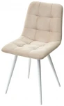 Стул CHILLI-Q бежевый #5, велюр / белый каркас, 4 шт/ 1 к