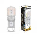Лампочка светодиодная капсульная белая колба G9 5 Вт 2700K теплое белое свечение Feron 25636