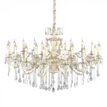Подвесная большая люстра Omnilux Taranto OML-74403-27 (220V, подвески, на цепи, подсвечник, свеча)