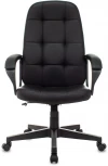 Кресло руководителя Бюрократ CH 002 черный эко.кожа крестов. пластик