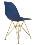 Стул обеденный DSR (ножки золотые, цвет тёмно-синий (BE-12))