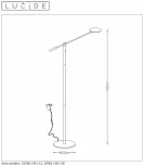 Торшер светодиодный диммируемый с выключателем Anselmo 19766/09/12