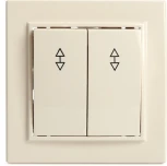 Переключатель двухклавишный (слоновая кость) Stekker Эрна 39920