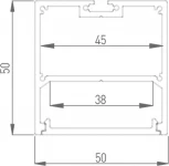 Алюминиевый профиль 2500 мм, анодированный DesignLed LS LS.5050-R