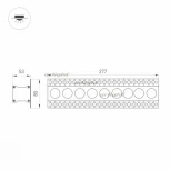 Светильник линейный встраиваемый LED MS-ORIENT-BUILT-TRIMLESS-TC-S38x277-20W Warm3000 (WH-BK, 30 deg, 230V) (Arlight, IP20 Металл) 031926
