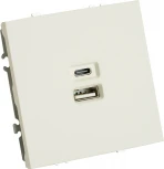 Розетка USB Type A+С (белый) Stekker Эмили 49879