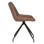 Стул KELT ( mod. 8799 ) черный/коричневый (металл,ткань наппа)