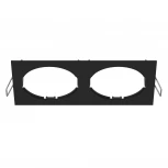 Рамка для двух встраиваемых светильников Lightstar Intero, прямоугольник, черный