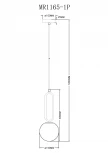 Подвесной светильник MyFar Pierre MR1165-1P (220V, на проводе, шар)