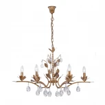 Подвесная люстра Arti Lampadari Merana E 1.1.6 AG (220V, на цепи, подсвечник, свеча, листья)