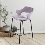 Стул полубарный Woddy, бархат серый Top Concept WODDY 2001000001026