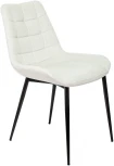 Стул для кухни Бюрократ KF-6 молочный Velvet 20 металл черный на ножках (KF-6/VELV20)