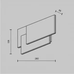 Настенный светильник (бра) Trame 3000К 12Вт IP 20 LED Maytoni Technical C804WL-L12W (220V)