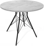 Стол SHT-TU2-1/90 ЛДСП черный муар/бетон Чикаго светло-серый Sheffilton SHT-TU2-1 2544546002