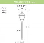 Наземный фонарь Fumagalli Cefa U23.151.000.WXF1R (220V, IP55)
