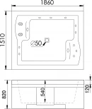 Акриловая ванна Gemy G9052 II K R