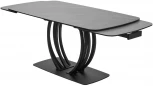Стол MATERA 160 KL-136 Серый мрамор матовый, итальянская керамика/ черный каркас М-City