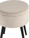 Пуф Клайс с ящиком велюр серо-бежевый УТ000035912