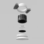 Встраиваемый светильник под гипсокартон Maytoni Round DL058-12W3K-TRS-W (LED, 220V, круглые)