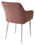Стул M-City BRANDY-X РОЗОВЫЙ #15, велюр/ белый каркас