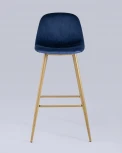 Стул барный Stool Group Валенсия велюр синий ножки цвет дерево УТ000008858
