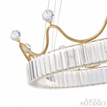 Подвесной светильник Arte Milano Venezia 310322/D500 GD (регулировка яркости, LED, 220V, хрусталь, пульт управления, на тросе, круглые)