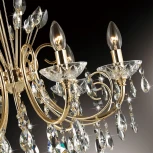 Подвесная люстра Odeon Light Versia 4977/6 (220V, хрусталь, подвески, на цепи, подсвечник, свеча)