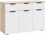 Комод Woodville Стокгольм КМ03-1200 дуб сонома / line софт пломбир