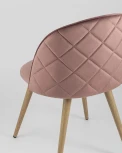 Стул Stool Group Лион велюр с ромбами розовый УТ000003339