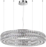 Подвесная люстра Odeon Light Panta 4927/98L хром/металл/хрусталь LED 98W 4000K 5850Лм (220V, на тросе, кольцо)