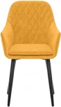 Стул с подлокотниками Leset Слим, каркас Черный, велюр Горчица Leset (Велюр) арт.2500000185953