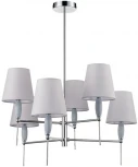 Потолочная люстра на штанге Lumion Karmen 8279/6 хром/серый, металл/керамика/текстиль Е14 6*40W 220V