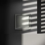 Проходной переключатель одноклавишный с подсветкой (сталь) Voltum S70 VLS010405