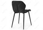 Стул Woodville на металлокаркасе Вальд экокожа черный / черный глянец 464190