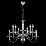 Подвесная люстра Lumion Incanto 8034/10 хром, металл/стекло Е14 10*40W 220V (на цепи, подсвечник, свеча)