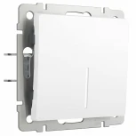 Выключатель одноклавишный с подсветкой (белый матовый) Werkel W1110161 (a059270)