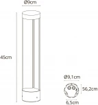 Наземный уличный светильник Arte Lamp New York A1645PA-1BK (LED, 220V, круглые, IP54)