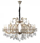 Подвесная большая люстра Dio D'Arte Gloria E 1.1.24.600 G (220V, хрусталь, на цепи, подсвечник, свеча)