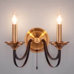 Бра Eurosvet Lazzaro 60098/2 черный (220V, выключатель, свеча)