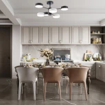 Потолочная люстра светодиодная на штанге Arte Milano Ferrara 250906/6B Bk/Wh (220V, круглые)