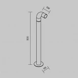 Наземный светильник уличный Maytoni Sleek O477FL-L2GF3K (LED, 220V, IP65)
