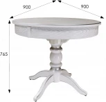 Стол обеденный Фидея 4 раздвижной белый/серебро 90/130*90 от фабрики Mebelik